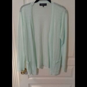 Mint Green Open Front Sweater NWOT